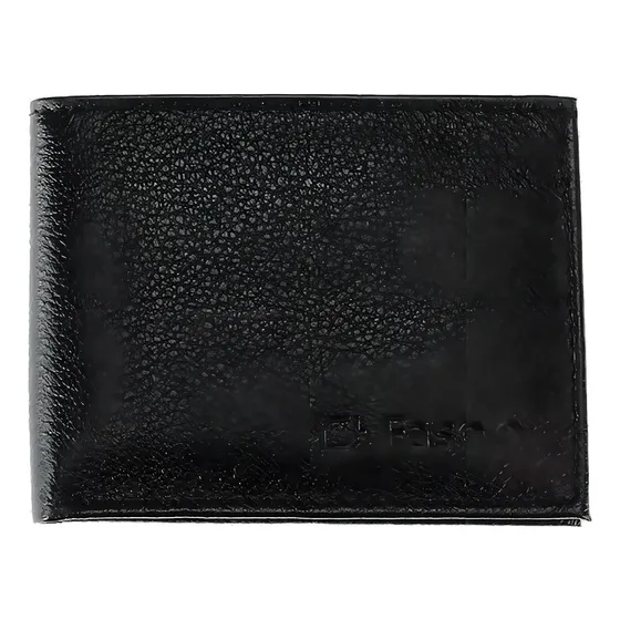 Carteira Slim Couro Capretto Preto Fasolo H007-143 Compacta