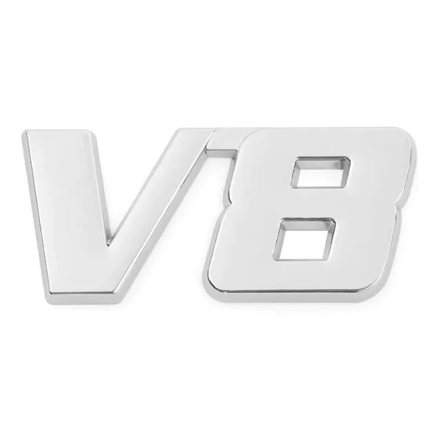 Emblema Logo V8 Multimarca 5.9x2.6cm Metálico