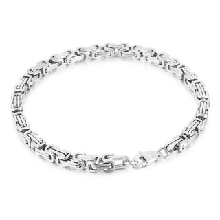 Esclava Pulsera Bizantina Hombre Oro 18k Acero Inoxidable Esclava Pulsera Bizantina Hombre Oro 18k Acero Inoxidable