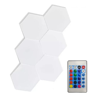 Luminaria De Parede Modular Com Luzes Led Rgb Hexagonal Luminaria De Parede Modular Com Luzes Led Rgb Hexagonal