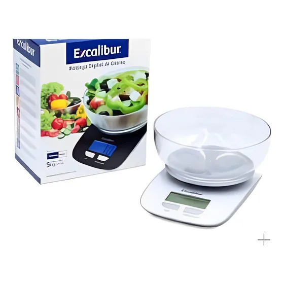 Balanza Digital De Cocina Excalibur Con Tazón Transparente