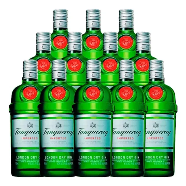 Kit 12 Unidades Gin Tanqueray London Dry 750ml