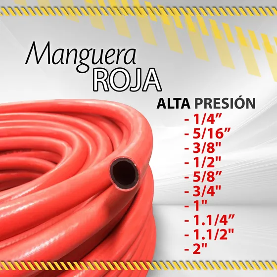 Manguera Roja De Alta Presion / Variedad De Medidas
