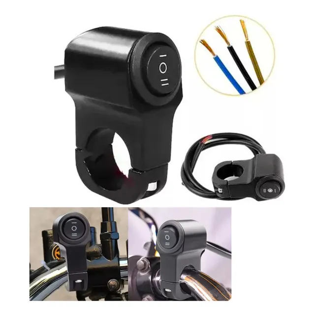 Switch Universal Suich Boton Faro Led Moto 2 Pases Aluminio