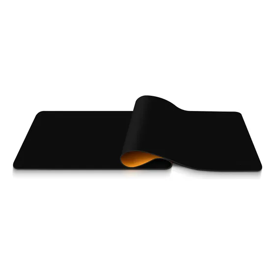 Tapete Grande Office Mouse Pad Preto Caramelo impermeável Dupla Face Geonav