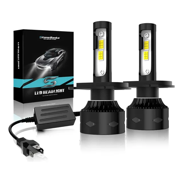 Kit De Faros Led H4 H13 9007 Alta Baja Luz Canbus Para Auto