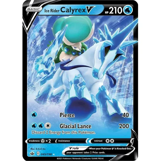 Carta Pokemon Tcg - Ice Rider Calyrex V - Sword And Shield