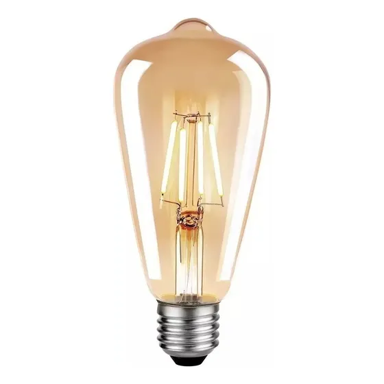Lampara Filamento Led Pera Ambar 4w Vintage Retro - Fc