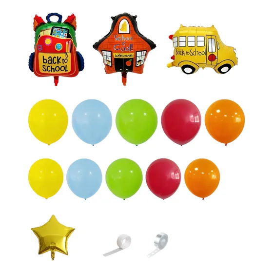 Set Globos Regreso Al Colegio Back To School 123pcs