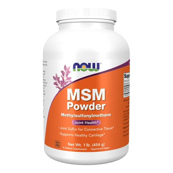 Polvo Supplement Now Msm (metilsulfonilmetano) 454 G