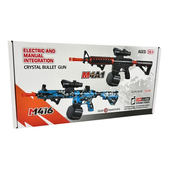 Balas De Hidrogel Pistola De Juguete Classic M416 Automatica Rojo