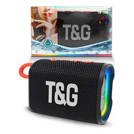 Caixa De Som Bluetooth Tws Portátil Ipx7 À Prova D'água Led
