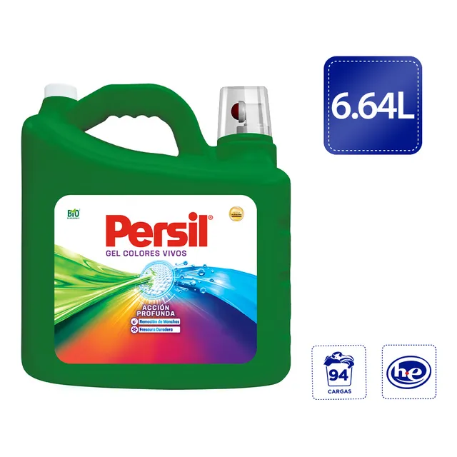 Detergente Líquido Persil Colores Vivos 6.64lt