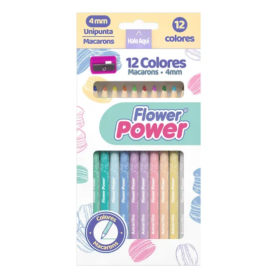 Colores Una Punta X 12 Flower Power