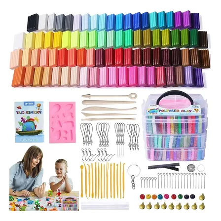 Set Arcilla Polimerica De 82 Colores No Tóxica Y Accesorios