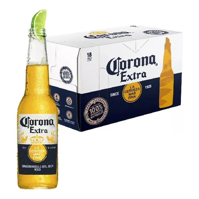 Pack 18 Cerveza Rubia Corona Botella De 330cc