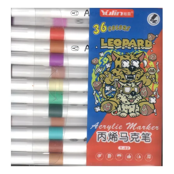 Marcador Acrilico Acrylic Marker X 36 Tipo Posca Pta 2mm