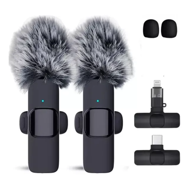 Microfono Dual Inalambrico Balita Tipo C Y iPhone Recargable