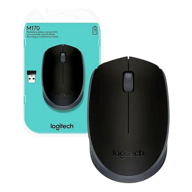 Mouse Sem Fio Logitech M170 Preto Compacto E Original Mouse Sem Fio Logitech M170 Preto Compacto E Original