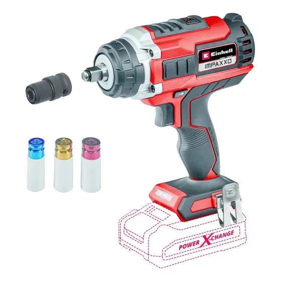 Llave De Impacto 18v Einhell Impaxxo 18/400 4510070 Color Rojo Sin Bateria