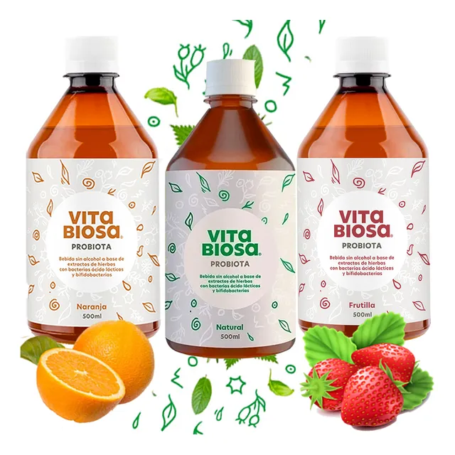 Pack X3 Probiotico Vita Biosa Sabores Surtidos 500ml Natural