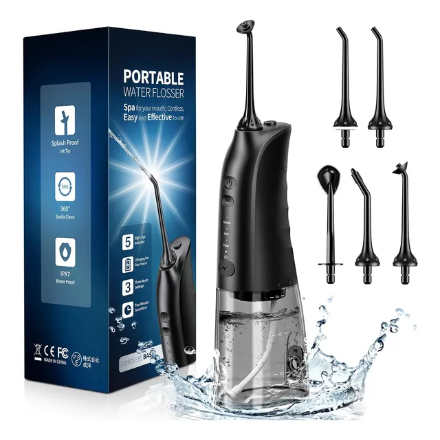 Irrigador Dental Inalámbrico Ipx7 Con 3 Modos Y 5 Puntas