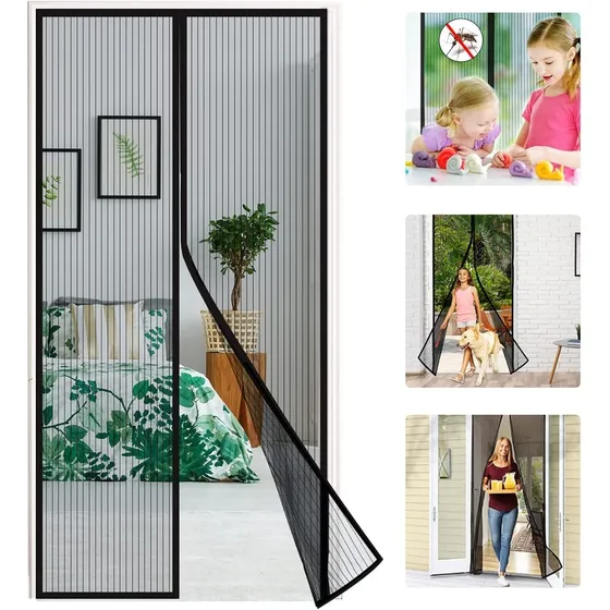 Cortina Mosquitero Magic Mesh Puerta Anti Moscas Y Mosquitos