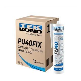 Kit 12 Silicone Adesivo Pu40 Fix Cinza Branco Preto Tekbond Kit 12 Silicone Adesivo Pu40 Fix Cinza Branco Preto Tekbond