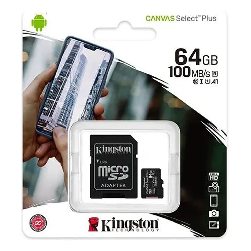 Micro Sd Kingston Canvas Select Plus 64gb