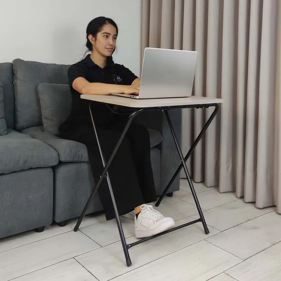Mesa Plegable Auxiliar Triple Altura Escritorio Resistente
