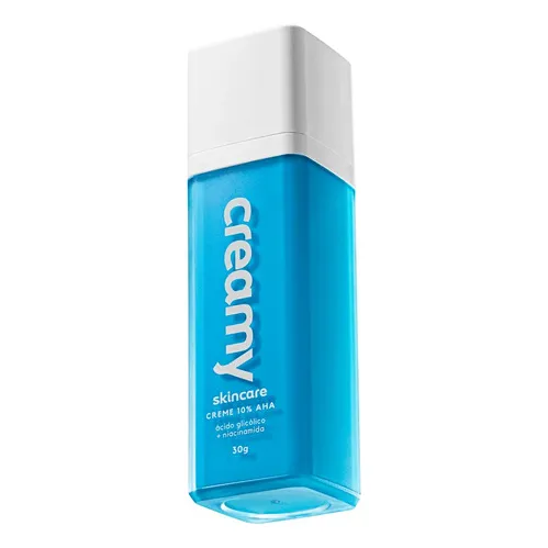 Creamy Skincare 30g Creme 10 Aha Ácido Glicólico+niacinamida Tipo De Pele Pele Normais, Mistas E Secas