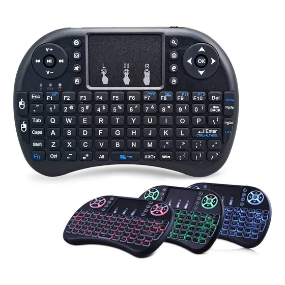 Mini Teclado Inalámbrico Pc Mouse Control Remoto Smart Tv Celulares Box Luces