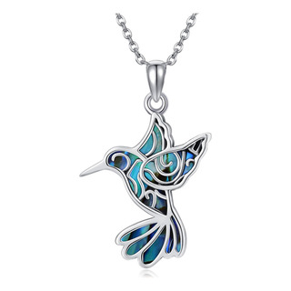Cupenda Collar De Colibrí De Plata De Ley Con Colgante De Co Cupenda Collar De Colibrí De Plata De Ley Con Colgante De Co
