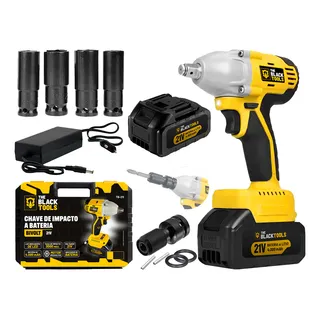 Chave De Impacto A Bateria 21v 127/220v Tb-21i The Black Tools Chave De Impacto A Bateria 21v 127/220v Tb-21i The Black Tools