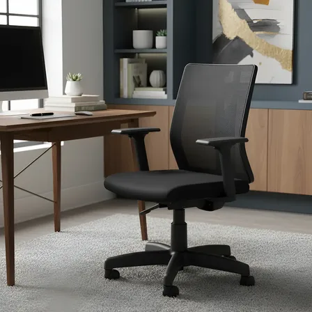 Cadeira de Escritório em Tela Frisokar Addit Diretor Ergonômica Cor Preto