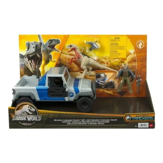Set Atrociraptor Y Muñeco Jurassic World Search Smash Truck