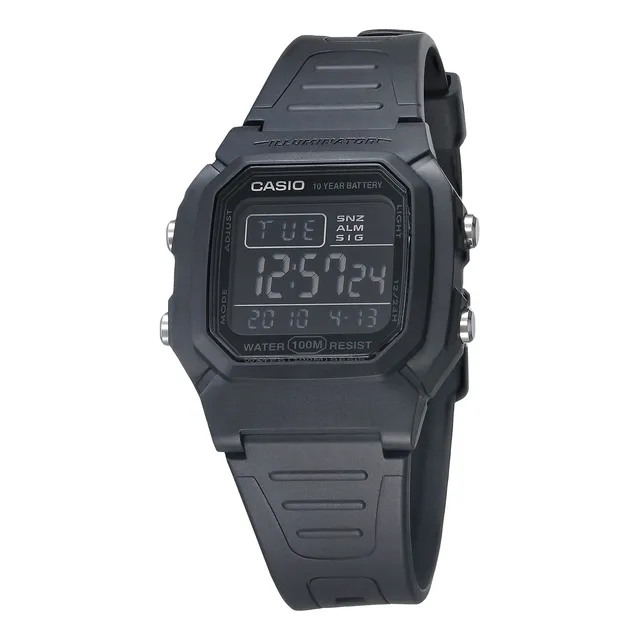 Batería Watch Casio Black Out De 100 M, Resistente Al Agua D