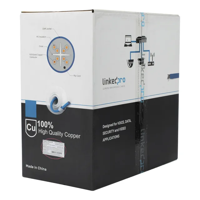 Bobina De Cable De 305 Metros Cat6+, Cmr, Calibre 23 Alto Re