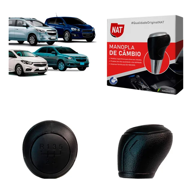 Manopla Câmbio Onix Prisma Cobalt Spin 2013 Até 2019 Pressão