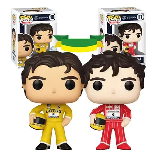 Kit Bonecos Funko Pop Racing Ayrton Senna Lotus E Mclaren Kit Bonecos Funko Pop Racing Ayrton Senna Lotus E Mclaren
