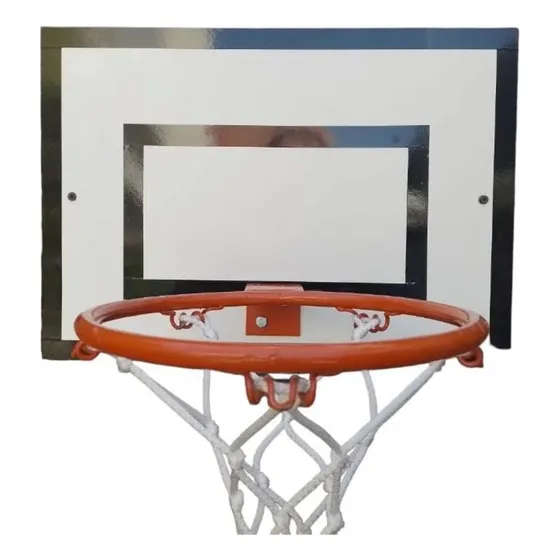 Tablero Mini Básquet 45x32 Blanco Con Aro Hierro Macizo N° 3