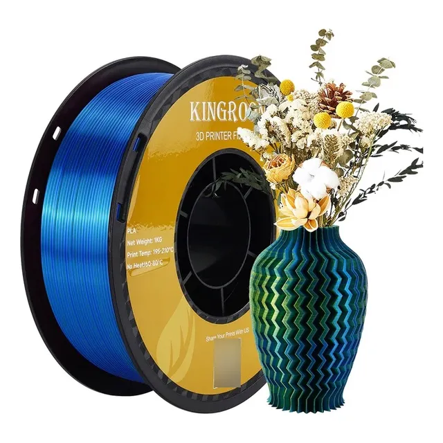 Filamento 3d 1kg Multicolor Tornasol Amarillo, Verde, Azul
