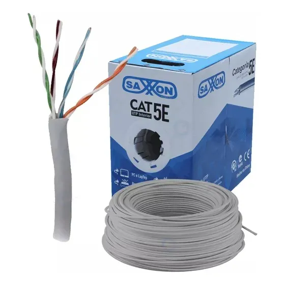 100 Metros De Cable Utp Cat 5e Gris Interior Color Gris Claro
