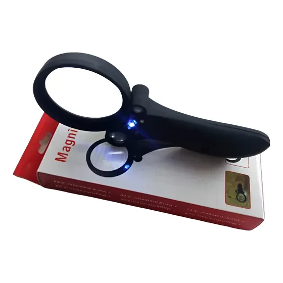 Lupa Geológica Grande De Mano Con Luz Led 55x