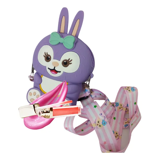 Mini Bolso Conejita Cute Silicona Infantil Correa Ajustable