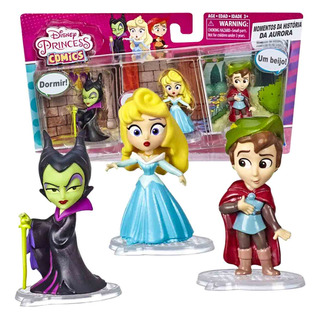 Mini Bonecos Aurora Malévora Príncipe Disney Comics - Hasbro Mini Bonecos Aurora Malévora Príncipe Disney Comics - Hasbro