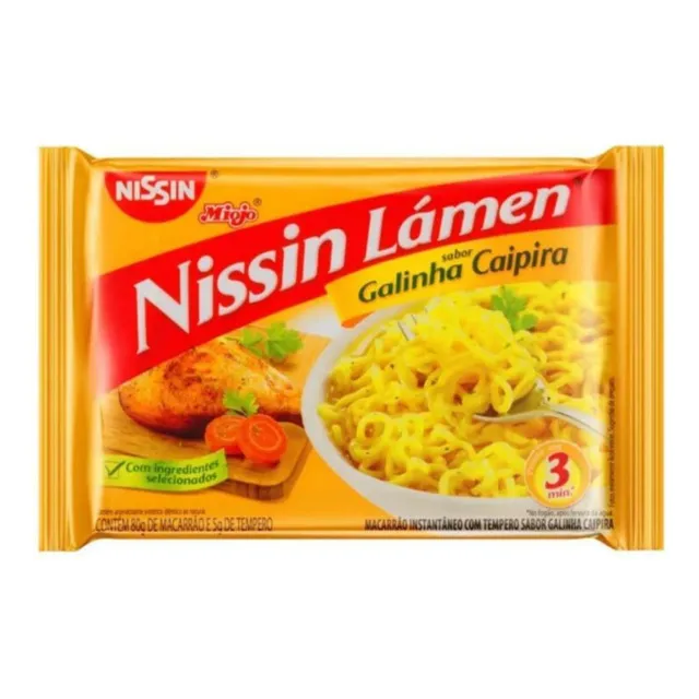 Macarrao Instantâneo Miojo Nissin Galinha Caipira 86g 50 Un