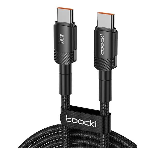 Cabo Usb Toocki 100w 1m Usb Tipo C Macbook Trançado Superior