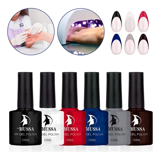 Gama De Gel Semipermanente Mussa® 6 Esmaltes Para Uñas Uv Color Gama O