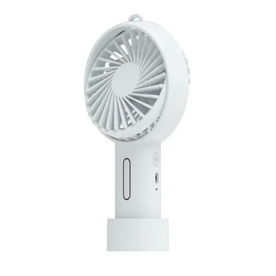 Ventilador Portátil Recarregável Com 3 Velocidades Branco